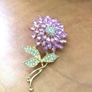 Pink Flower Broach